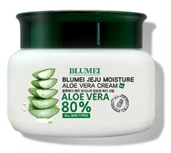Blumei Jeju Moiture Aloe Vera 80% Cream Увлажняющий крем для лица с Алоэ, 100 г Blumei Jeju Moiture Aloe Vera 80% Cream Увлажняющий крем для лица с Алоэ, 100 г