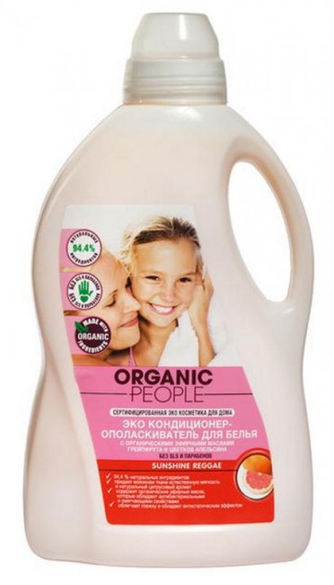 Organic People Sunshine Reggae Эко кондиционер для белья с эфирными маслами грейпфрута и цветков апельсина 1,5 л Organic People Sunshine Reggae Эко кондиционер для белья с эфирными маслами грейпфрута и цветков апельсина 1,5 л