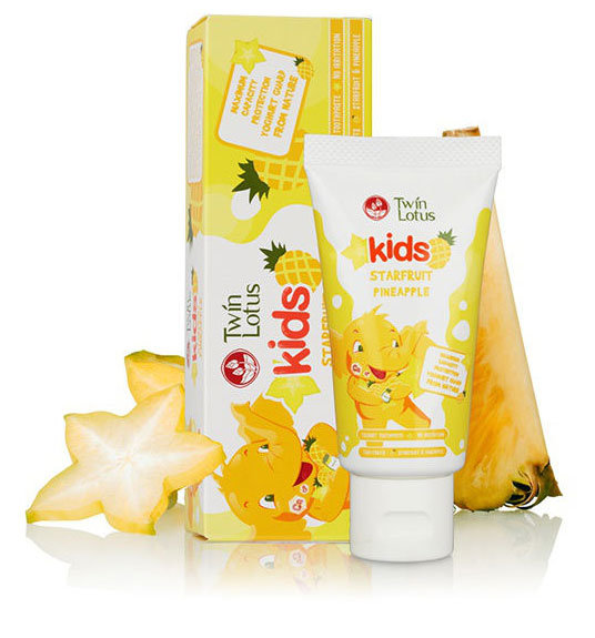 Twin Lotus Kids Детская зубная паста Карамбола и Ананас, 50 г