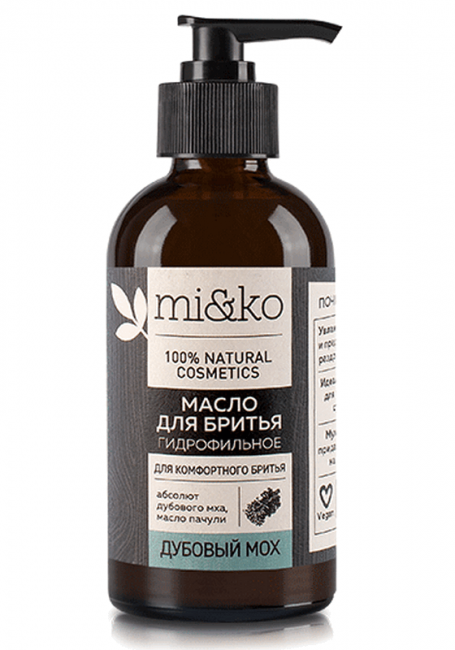 MiKo Гидрофильное масло для бритья Дубовый мох, 100 мл
