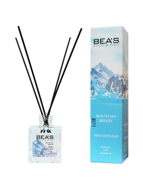 BEAS Аромадиффузор с палочками с натуральными маслами Горный Бриз Spring Mountain Breeze Reed Diffuser, 110 мл BEAS Аромадиффузор с палочками с натуральными маслами Горный Бриз Spring Mountain Breeze Reed Diffuser, 110 мл