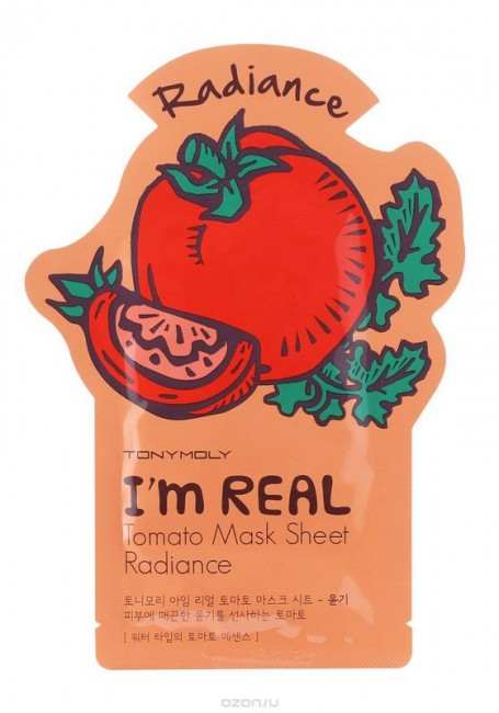 TONYMOLY I’m Real Tomato Mask Sheet Radiance Тканевая маска для лица с экстрактом томатов, 21 г