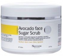 Skindom Скраб для лица сахарный с авокадо для лица Avocado Face Sugar Scrub, 250 мл