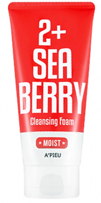 A'PIEU 2+ Cleansing Foam Sea Berry Moist Увлажняющая пенка для умывания с облепихой  130 мл