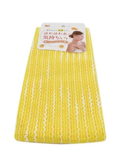 Lec Мочалка для женщин мягкая с объемными нитями желтая (23 см*100 см), 1 шт Lec Мочалка для женщин мягкая с объемными нитями желтая (23 см*100 см), 1 шт