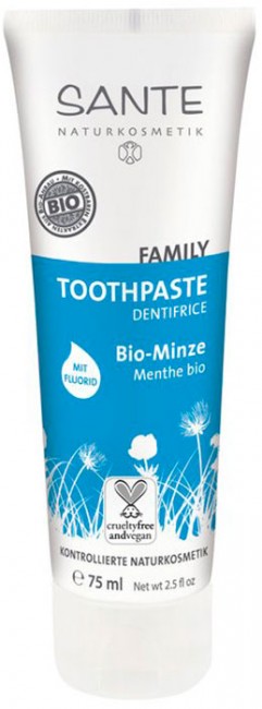 Sante Naturkosmetik Зубная паста С мятой и фтором, 75 мл