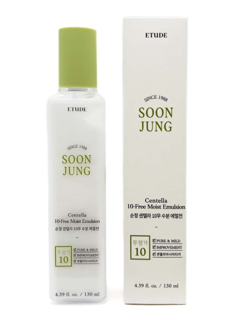 Etude Увлажняющая эмульсия для лица с центеллой Soon Jung Centella 10-Free Moist Emulsion, 130 мл Etude Увлажняющая эмульсия для лица с центеллой Soon Jung Centella 10-Free Moist Emulsion, 130 мл