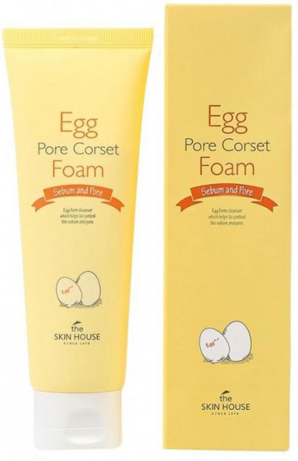 The Skin House Egg Pore Corset Foam Пенка для глубокого очищения и сужения пор, 120 мл
