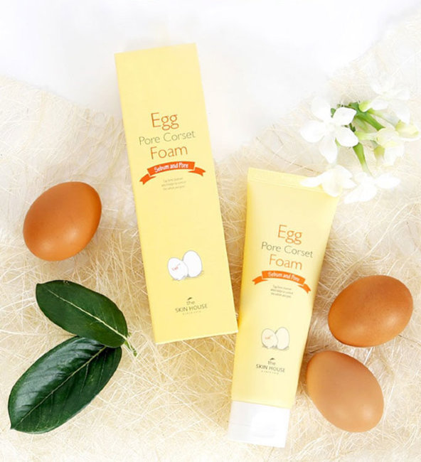 The Skin House Egg Pore Corset Foam Пенка для глубокого очищения и сужения пор, 120 мл