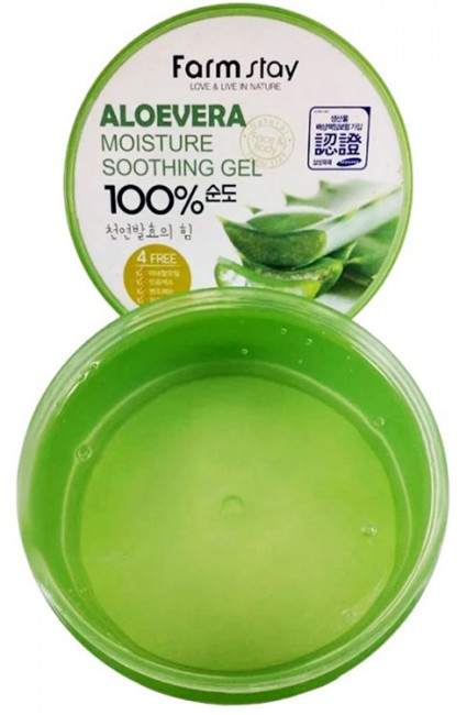 FarmStay Moisture Soothing Gel Aloevera Многофункциональный смягчающий гель с экстрактом алое вера, 300 мл