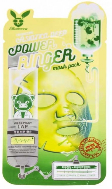 Elizavecca Centella Asiatica Deep Power Ringer Mask Pack Стимулирующая тканевая маска для лица с экстрактом центеллы азиатской, 23 мл Elizavecca Centella Asiatica Deep Power Ringer Mask Pack Стимулирующая тканевая маска для лица с экстрактом центеллы азиатской, 23 мл