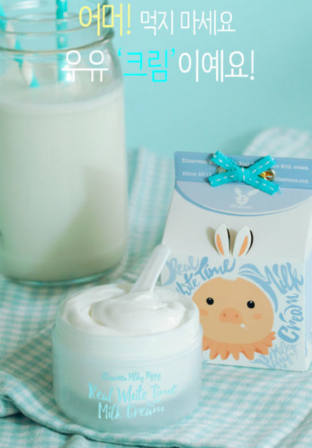 Elizavecca Real White Time Milk Cream Осветляющий крем для лица и тела с козьим молоком, 100 г
