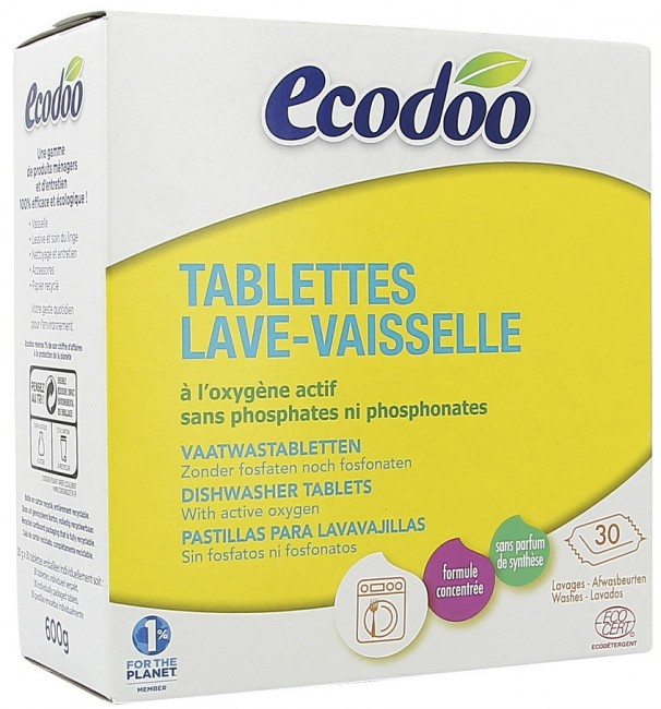 Ecodoo Таблетки для посудомоечных машин, 600 г (30 шт)