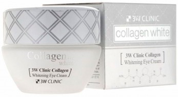 3W Clinic Осветляющий крем для век с коллагеном и ниацинамидом Collagen Whitening Eye Cream, 35 мл