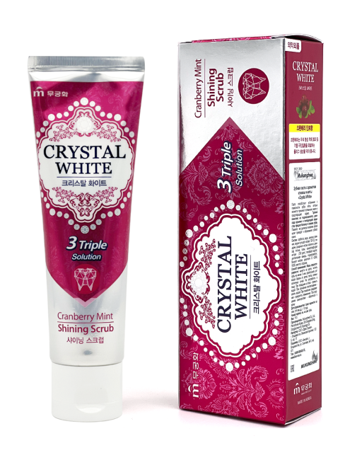 Mukunghwa Зубная паста отбеливающая с ароматом клюквы и мяты Crystal White, 110 г Mukunghwa Зубная паста отбеливающая с ароматом клюквы и мяты Crystal White, 110 г