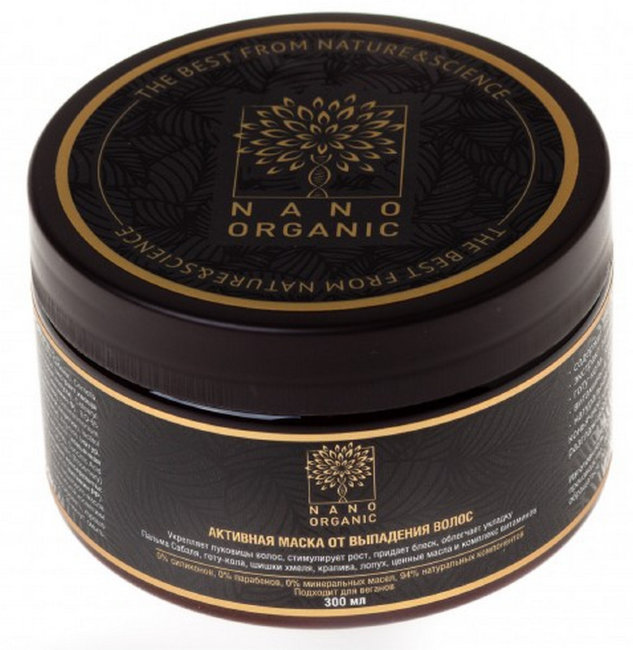 Nano Organic Активная маска от выпадения волос, 300 мл Nano Organic Активная маска от выпадения волос, 300 мл