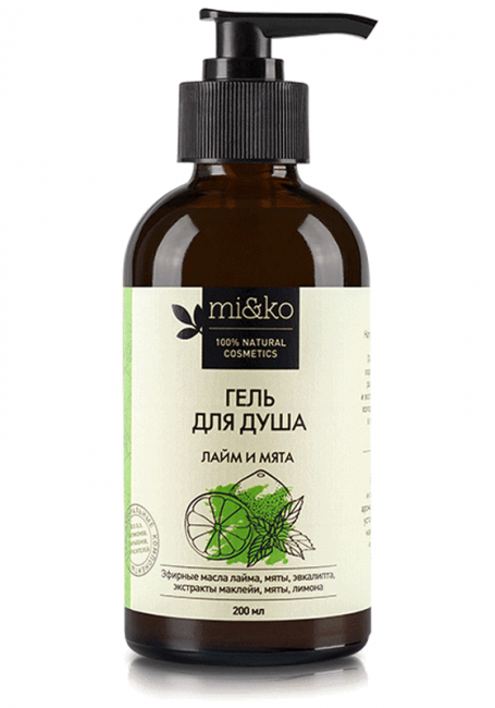 MiKo Гель для душа Лайм и Мята, 200 мл