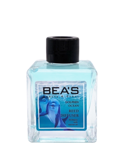 BEAS Аромадиффузор с палочками с натуральными маслами Океан Дельфинов Dolphin Ocean Reed Diffuser, 110 мл BEAS Аромадиффузор с палочками с натуральными маслами Океан Дельфинов Dolphin Ocean Reed Diffuser, 110 мл