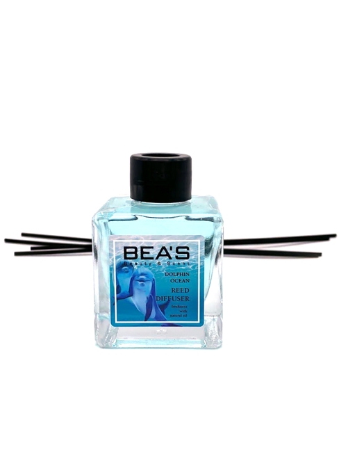 BEAS Аромадиффузор с палочками с натуральными маслами Океан Дельфинов Dolphin Ocean Reed Diffuser, 110 мл BEAS Аромадиффузор с палочками с натуральными маслами Океан Дельфинов Dolphin Ocean Reed Diffuser, 110 мл