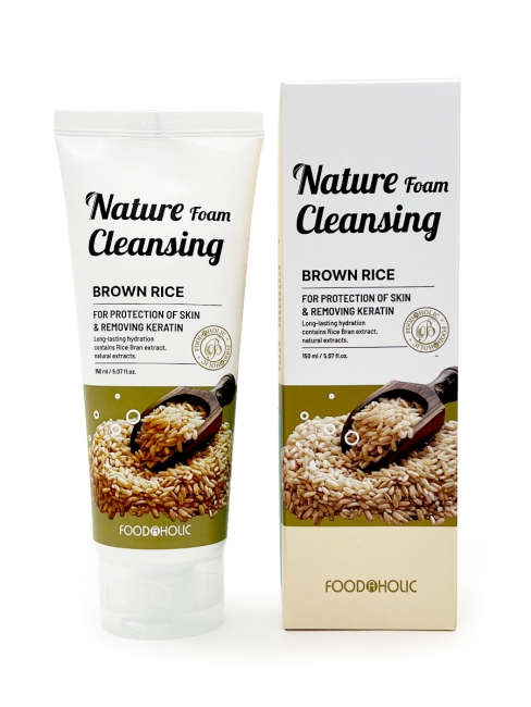 FoodaHolic Пенка для умывания увлажняющая с экстрактом коричневого риса Nature Foam Cleansing Brown Rice, 150 мл FoodaHolic Пенка для умывания увлажняющая с экстрактом коричневого риса Nature Foam Cleansing Brown Rice, 150 мл