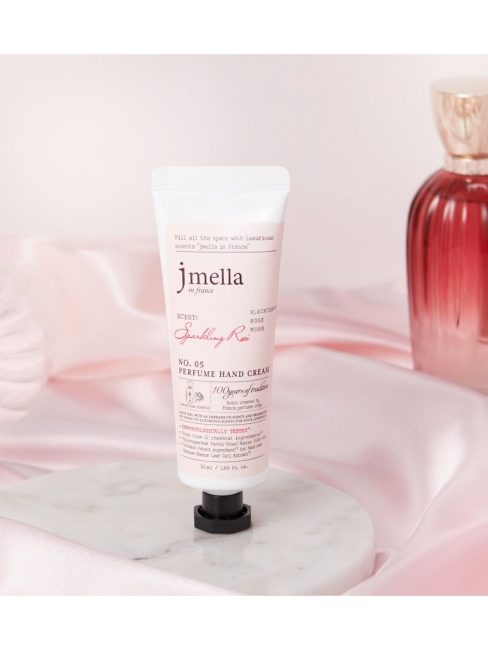 Jmella Парфюмированный крем для рук "Сверкающая роза" N0.05 In France Sparkling Rose Perfume Hand Cream, 50 мл Jmella Парфюмированный крем для рук "Сверкающая роза" N0.05 In France Sparkling Rose Perfume Hand Cream, 50 мл