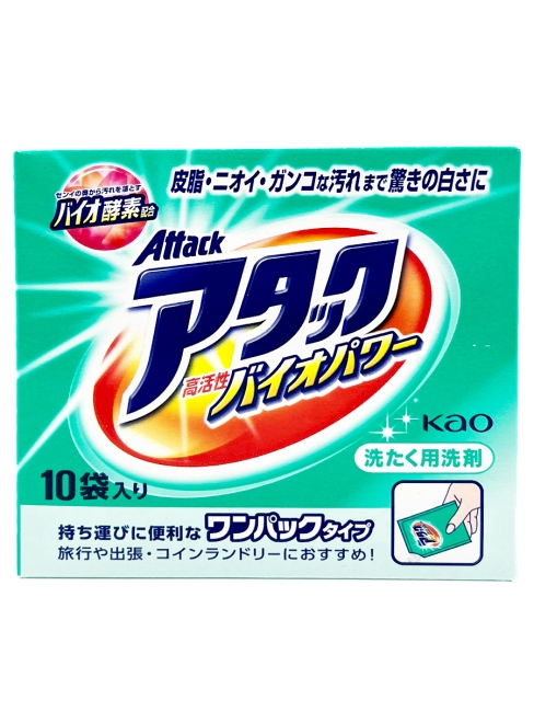 KAO Универсальный концентрированный стиральный порошок с био-ферментами Attack Bio Power, 240 г KAO Универсальный концентрированный стиральный порошок с био-ферментами Attack Bio Power, 240 г