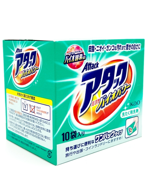 KAO Универсальный концентрированный стиральный порошок с био-ферментами Attack Bio Power, 240 г KAO Универсальный концентрированный стиральный порошок с био-ферментами Attack Bio Power, 240 г