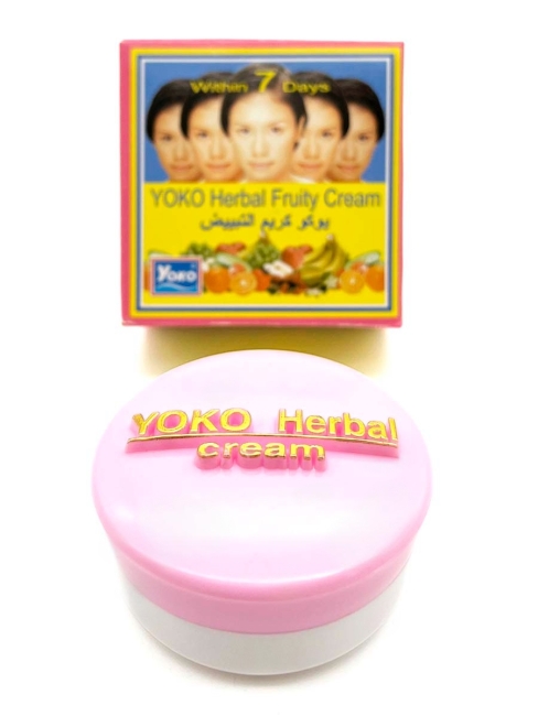 Yoko Отбеливающий крем формула обогащенная травами и фруктовыми кислотами Эффект за 7 дней Herbal Fruity Cream, 4 г