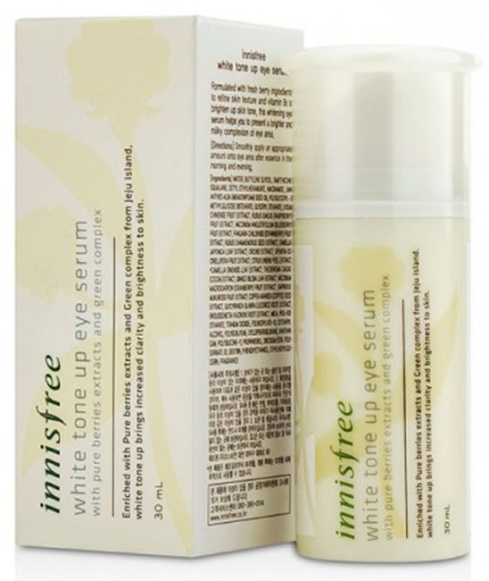 Innisfree White Tone Up Eye Serum Увлажняющая и отбеливающая сыворотка для кожи вокруг глаз, 30 мл