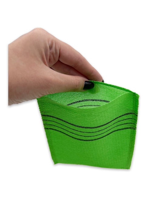 Мочалка для лица с эффектом скраба зеленая Washcloth, 24 шт