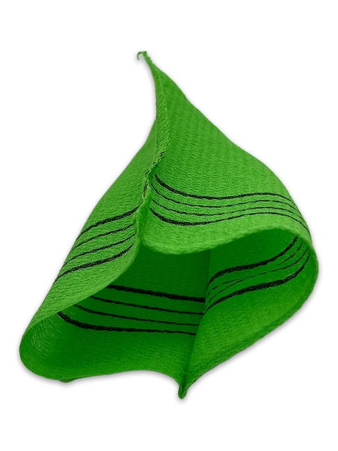 Мочалка для лица с эффектом скраба зеленая Washcloth, 24 шт