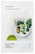 Innisfree My Real Squeeze Mask Broccoli Листовая маска для лица с экстрактом брокколи, 20 мл