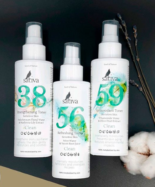 Sativa №56 Тоник освежающий для чувствительной кожи, 150 мл