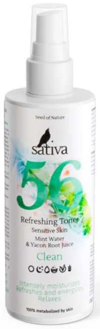 Sativa №56 Тоник освежающий для чувствительной кожи, 150 мл