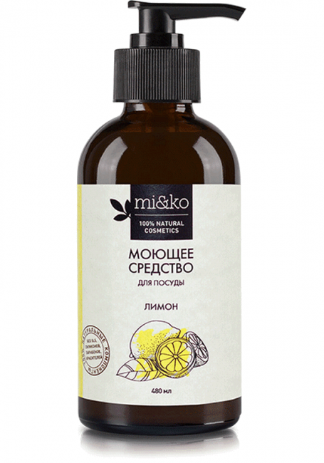 MiKo Моющее средство Лимон для посуды, 480 мл