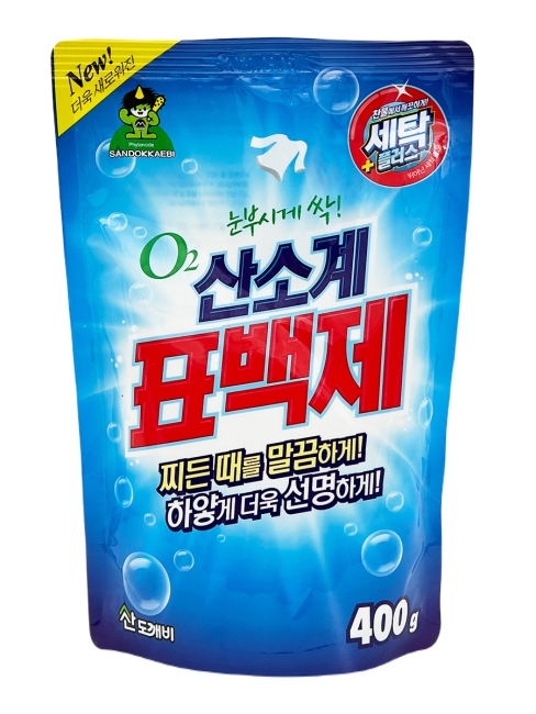 Sandokkaebi Кислородный отбеливатель ОКСИЛ для стирки белья, порошковый Oxigen Bleach For Laundry, 400 г Sandokkaebi Кислородный отбеливатель ОКСИЛ для стирки белья, порошковый Oxigen Bleach For Laundry, 400 г