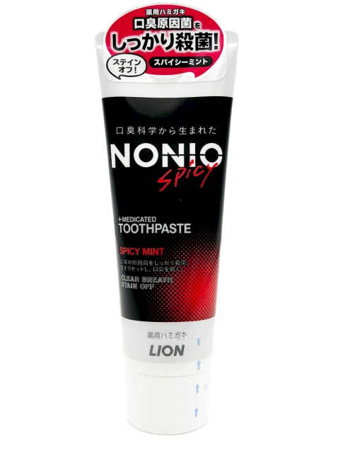 Lion Зубная паста освежающая и охлаждающая с ароматом пряной мяты Nonio Toothpaste Spicy Mint, 130 г
