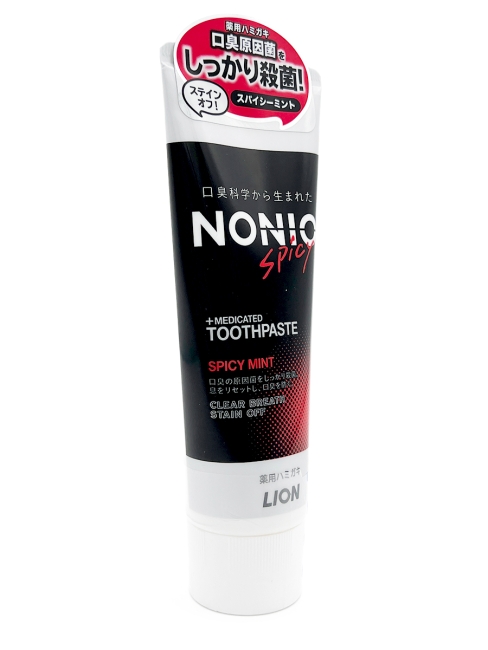Lion Зубная паста освежающая и охлаждающая с ароматом пряной мяты Nonio Toothpaste Spicy Mint, 130 г