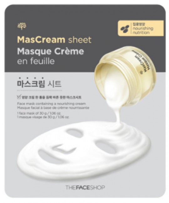 THE FACE SHOP Intense MasСream Sheet Nourishing Питательная маска для лица тканевая, 30 г THE FACE SHOP Intense MasСream Sheet Nourishing Питательная маска для лица тканевая, 30 г