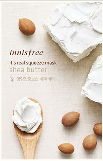 Innisfree It's Real Squeeze Mask Shea Butter Маска для лица с маслом Ши, 20 мл