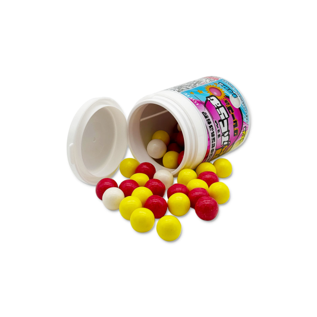 LOTTE Жевательная резинка Фруктовый микс (виноград, лимон, йогурт) Fusen no Mi Bottle Exciting Mix (54 шт), 131 г