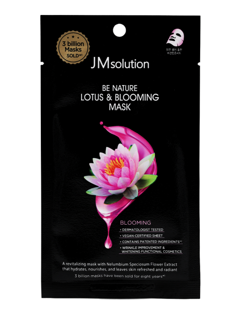 JMsolution Тканевая маска для лица с экстрактом лотоса Be Nature Lotus & Blooming Mask, 5 шт х 24 мл JMsolution Тканевая маска для лица с экстрактом лотоса Be Nature Lotus & Blooming Mask, 5 шт х 24 мл