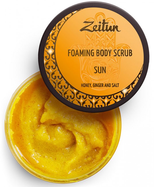 Zeitun Пенящийся скраб для тела "Солнце" с имбирем и медом, 250 мл Zeitun Пенящийся скраб для тела "Солнце" с имбирем и медом, 250 мл