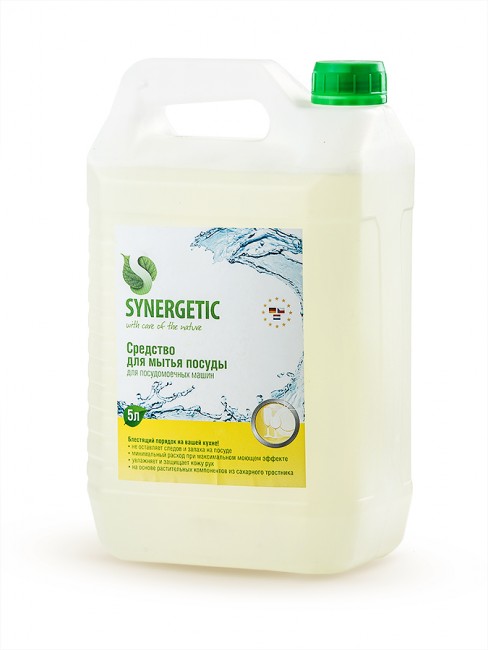 Synergetic Жидкое средство для посудомоечных машин, канистра ПЭ, 5 л. Synergetic Жидкое средство для посудомоечных машин, канистра ПЭ, 5 л.