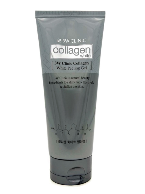 3W Clinic Осветляющий пилинг-гель с коллагеном Collagen Whitening Peeling Gel, 180 мл