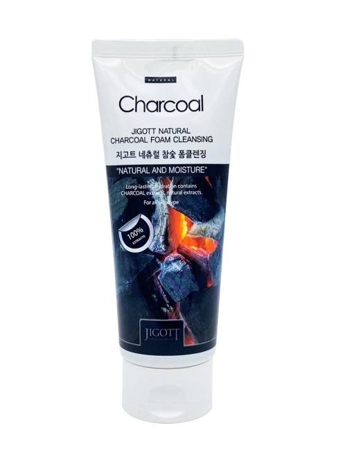 Jigott Пенка для умывания с древесным углем Natural Charcoal Foam Cleansing, 180 мл Jigott Пенка для умывания с древесным углем Natural Charcoal Foam Cleansing, 180 мл