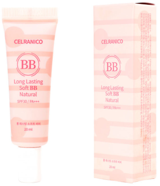 Celranico Long Lasting Soft Bb Natural SPF30/PA+++ Стойкий ВВ крем с эффектом сияния, оттенок легкого загара, SPF30/PA+++, SPF30/PA+++, 20 мл
