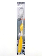 EQ MaxOn Зубная щетка со сверхтонкими щетинками двойной высоты и инновационной ручкой, с ионами серебра, средней жесткости, Желтая Nano Tehnology Yellow, 1 шт.