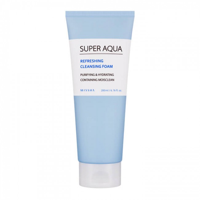 MISSHA Super Aqua Refreshing Cleansing Foam Пенка для умывания в виде крема, 200 мл MISSHA Super Aqua Refreshing Cleansing Foam Пенка для умывания в виде крема, 200 мл