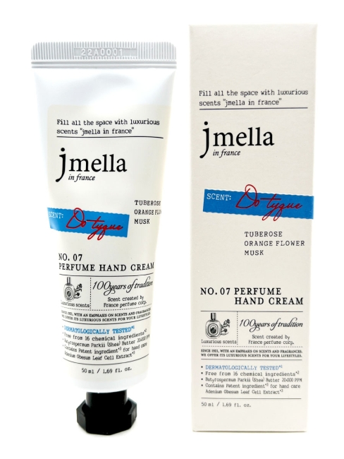 Jmella Парфюмированный крем для рук N0.07 In France Do Tyque Perfume Hand Cream, 50 мл Jmella Парфюмированный крем для рук N0.07 In France Do Tyque Perfume Hand Cream, 50 мл